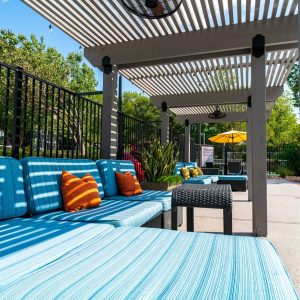 Pool seating area