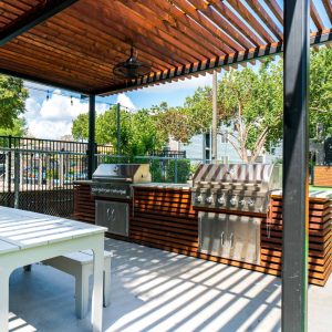 Grill station at SoNA Apartments