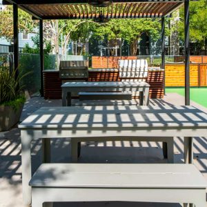 Grilling station at SoNA Apartments
